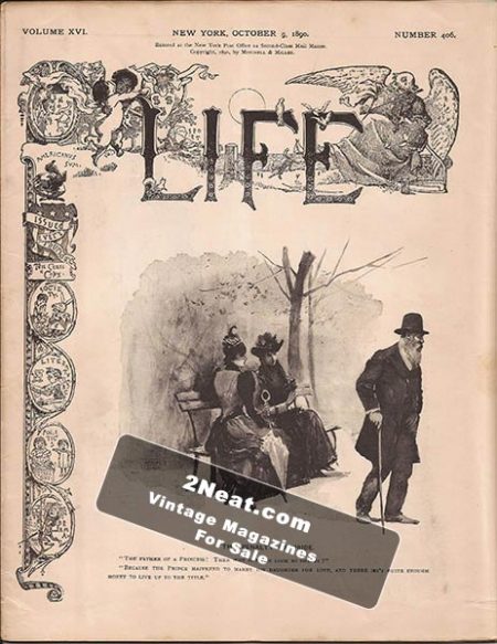 Life 1890 Magazines For Sale 2neat Magazines Original Life Magazines For Sale 5707